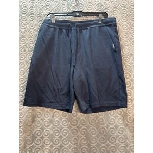 Eddie Bauer Lounge‎ Mens XL Shorts Blue Knit Drawstring Casual Activewear